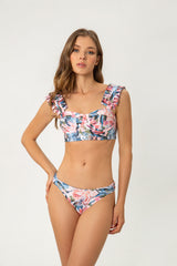 Blue floral print bikini - Ref. Greece/Hapuna