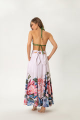 Light pink floral print skirt - Ref. Skala