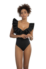 Solid black one-piece swimsuit-Ref. Zanzibar