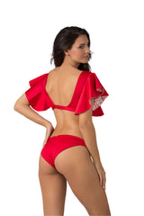 Bikini set for women in solid red - Ref. Corcega/Egeo