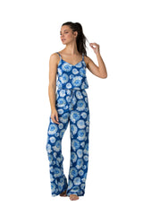 Blue jumpsuit with seashell print - Ref. Arashi