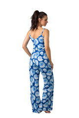 Blue jumpsuit with seashell print - Ref. Arashi