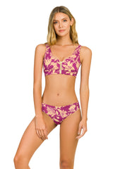 Bikini set in magenta floral print - Ref. Honolulu/Creta