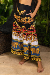 Black skirt with baroque print - Ref. Skala