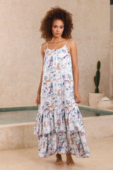 Dress with white watercolor print-Ref. Salinas