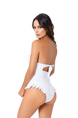 One-piece swimsuit in solid white - Ref. Lugo
