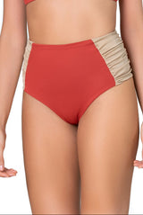 Bikini set in solid terracotta - Ref. Kala