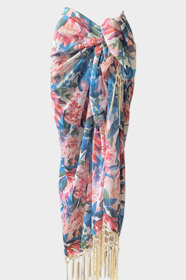 Multicolor floral print pareo - Ref. Exuma