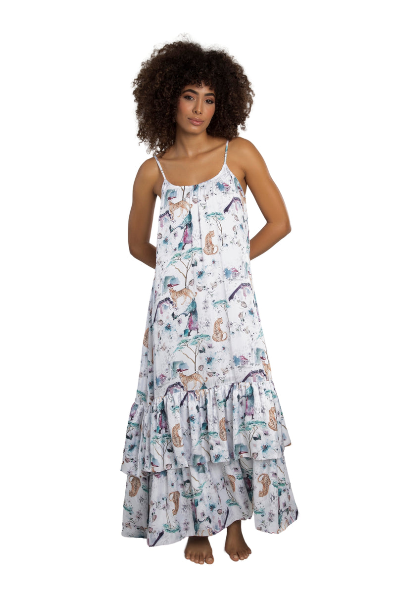 Dress with white watercolor print-Ref. Salinas