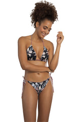 Bikini with dark rose floral print-Ref. Maori/Palau