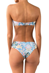 Light blue bikini with arabesque print - Ref. Miyako