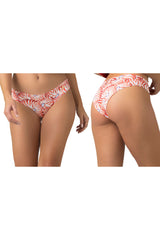 Bikini set with seashell print in red - Ref. Menorca