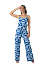 Blue jumpsuit with seashell print - Ref. Arashi