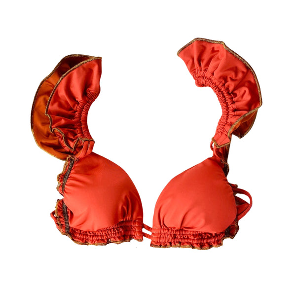 Bikini set in solid terracotta - Ref. Kala