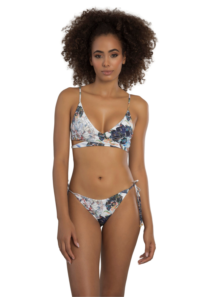 Bikini with white floral print-Ref. Eagle/Palau