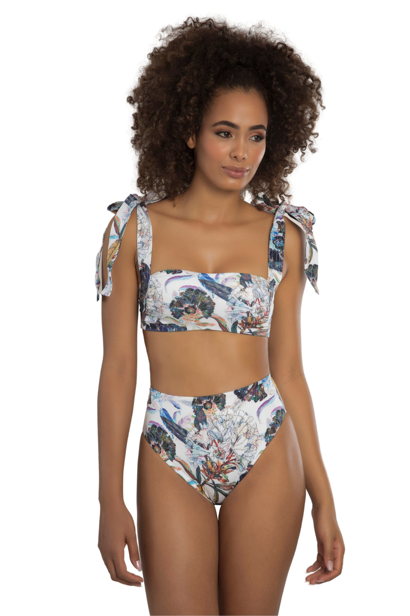 Bikini with white floral print-Ref. Nicobar