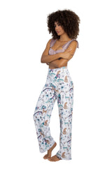 Pants with white watercolor print-Ref. Broome