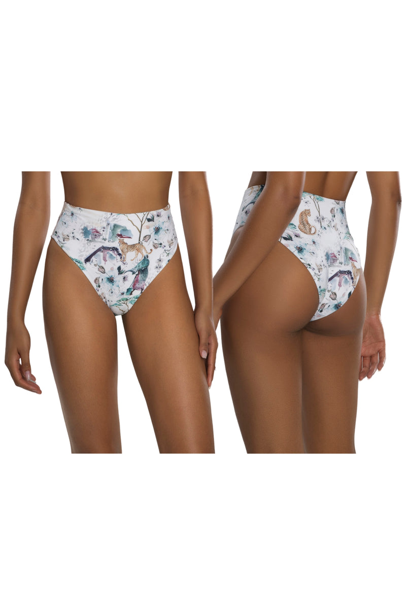 Bikini with white watercolor print-Ref. Pigeon