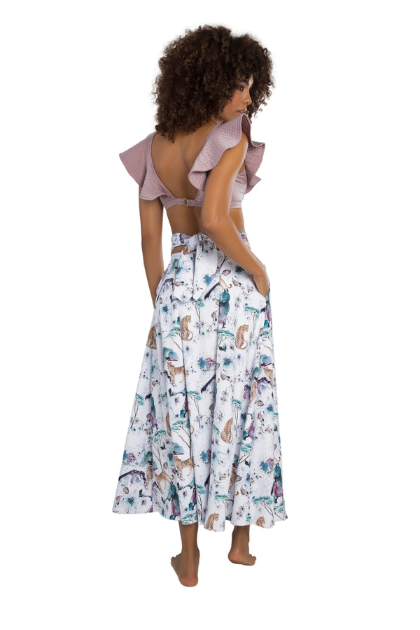 Skirt with white watercolor print-Ref. Skala