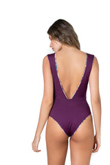 One-piece swimsuit with floral print in melon - Ref. Copacaban